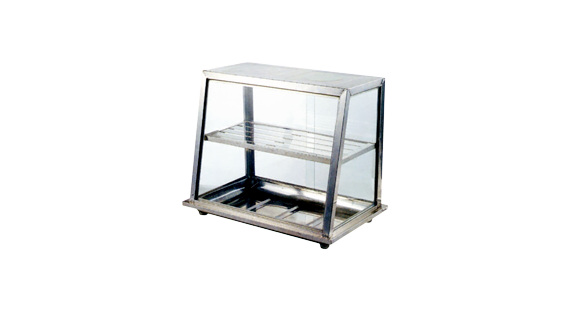 白鐵玻璃櫥(單層) 2尺