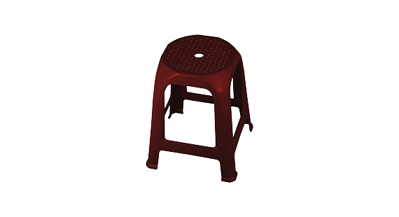 HA01-1藤紋四角旺財椅-暗紅色